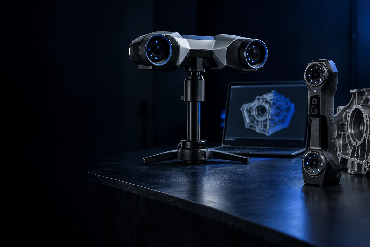 Illustrative 3D scanner equipment; actual rental equipment may vary
